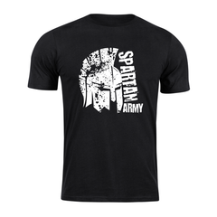 DRAGOWA Kurzarm-T-Shirt Spartan army León 160 g/m², schwarz
