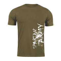DRAGOWA Kurzarm-T-Shirt Spartan army War 160 g/m², oliv