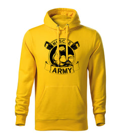 DRAGOWA Herren-Kapuzenpullover muscle army original 320 g/m², gelb