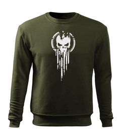 DRAGOWA Herren-Sweatshirt skull 300 g/m², oliv
