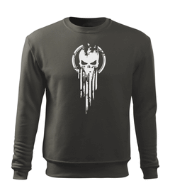 DRAGOWA Herren-Sweatshirt skull 300 g/m², grau