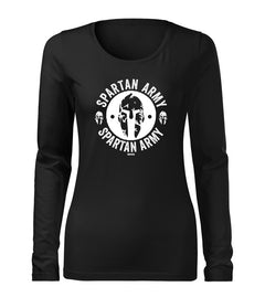 DRAGOWA Slim Archelaos Damen-Langarm-T-Shirt 160 g/m², schwarz