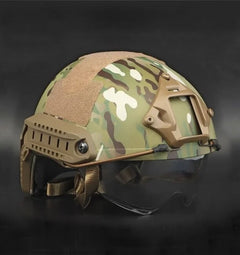 DRAGOWA Tactical Fast MH taktischer Helm mit Brille Charger, CP (ohne Zertifizierung)
