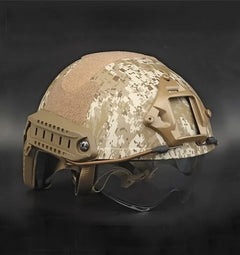 DRAGOWA Tactical Fast MH taktischer Helm mit Brille Charger, Digital Desert (ohne Zertifizierung)