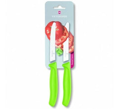 Victorinox Swiss Classic 2-teiliges Tomatenmesser-Set, grün