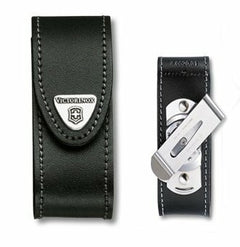 Victorinox Messeretui Leder 91 mm, Schwarz