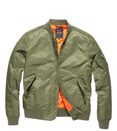 Vintage Industries Welder Bomber-Übergangsjacke, Light olive