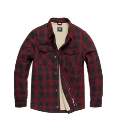 Vintage Industries Craft heavyweight Sherpa-Jacke, rot kariert