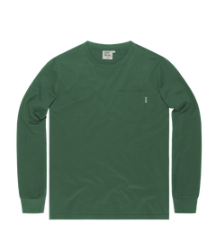 Vintage Industries Grant μακρυμάνικο μπλουζάκι pocket, έντονο πράσινο
