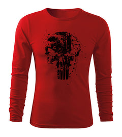 DRAGOWA Fit-T Frank The Punisher μακρυμάνικο μπλουζάκι 160 g/m², κόκκινο