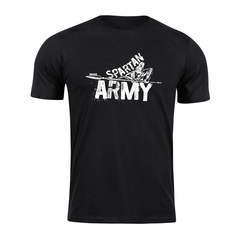 DRAGOWA Kurzarm-T-Shirt Spartan army Nabis 160 g/m², schwarz