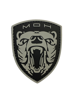 WARAGOD Medal of Honor MOH Grizzly PVC Applikation, grau