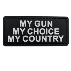 WARAGOD My Gun PVC Applikation, schwarz weiss