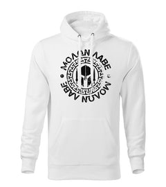 DRAGOWA Herren-Kapuzenpullover Molon Labe 320 g/m², weiß