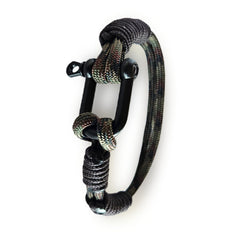 WARAGOD Faila Paracord-Armband mit Metallverschluss camo grün
