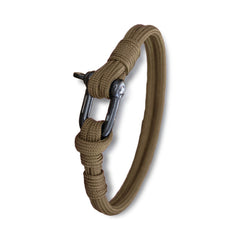 WARAGOD Faila Paracord-Armband mit Metallverschluss, kojote