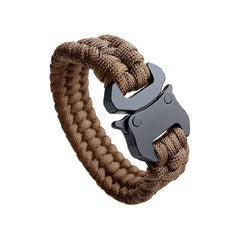 WARAGOD Avär paracord zapestnica s kovinsko sponko, coyote