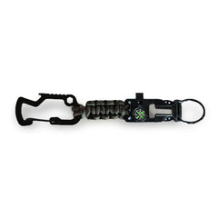 WARAGOD Laito paracord survival multifunktions-schlüsselanhänger 8 in 1 camo grün