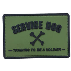 WARAGOD Service dog PVC našitek, črno zelena