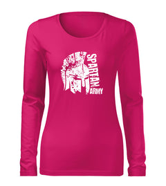 DRAGOWA Slim León Damen-Langarm-T-Shirt 160 g/m², rosa