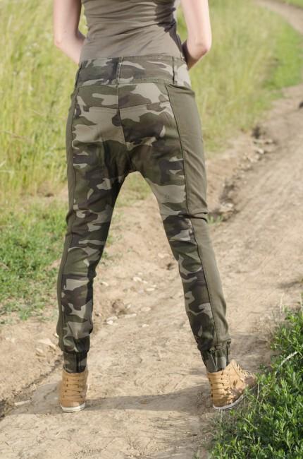 O&T Garment Παντελόνι γυναικείο denim με χαμηλό καβάλημα, woodland