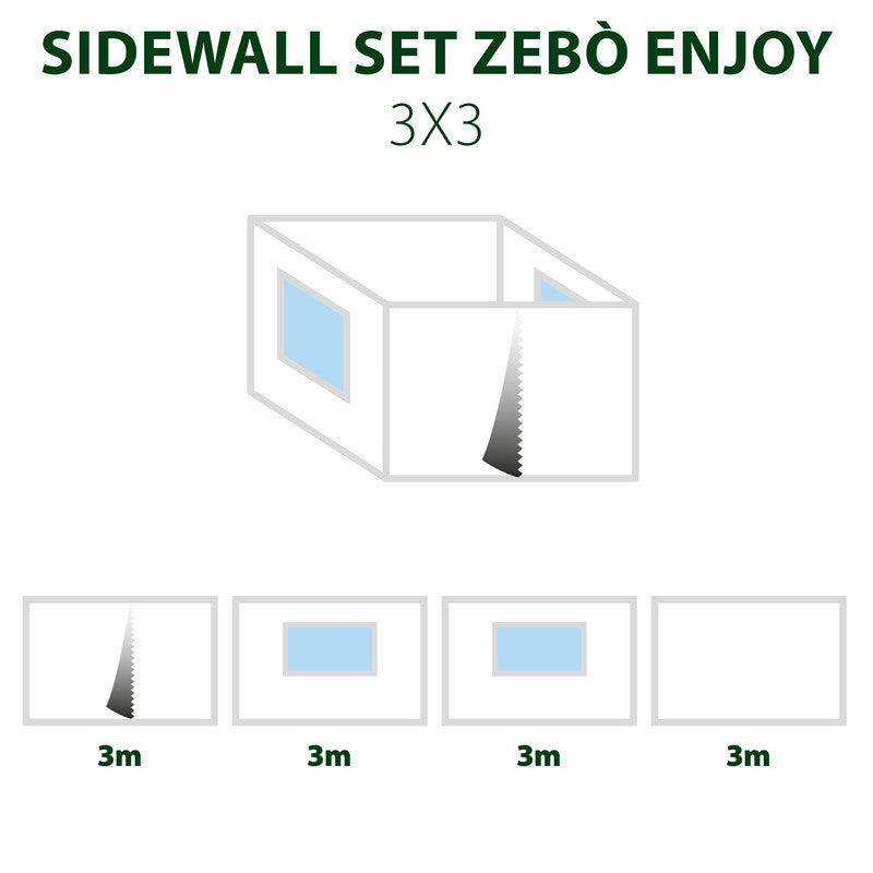 Brunner Sada bočných stien Sidewall Set Enjoy/Pro 3x3