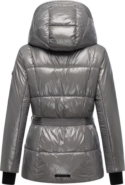 Navahoo EISGLANZ damen Winterjacke mit Kapuze, grau