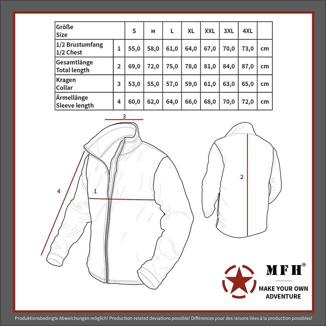 MFH Professional Flisova Jacke Combat, OD green