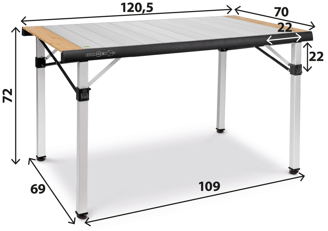 Brunner Kempingový stôl Quadra Tropic Adjustar 4