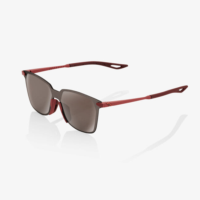 100% Sonnenbrille Legere Square, Soft Tact Crimson