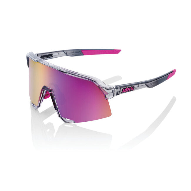 100% Sonnenbrille S3, Polished Translucent Grey