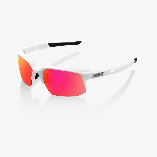 100% Sonnenbrille Speedcoupe - Soft Tact Off White - Purple Multilayer Mirror Lens