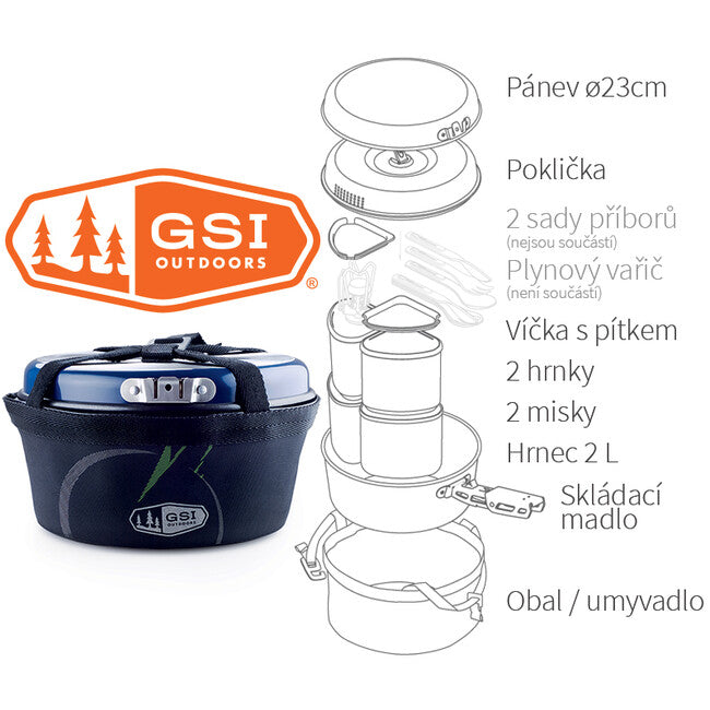 GSI Outdoors Bugaboo Keramik Kochgeschirr-Set 2 l