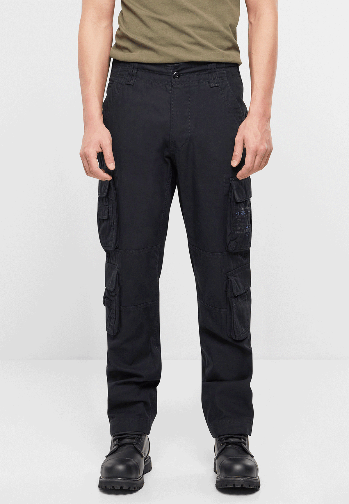 Brandit Pure Slim Fit nohavice, čierne