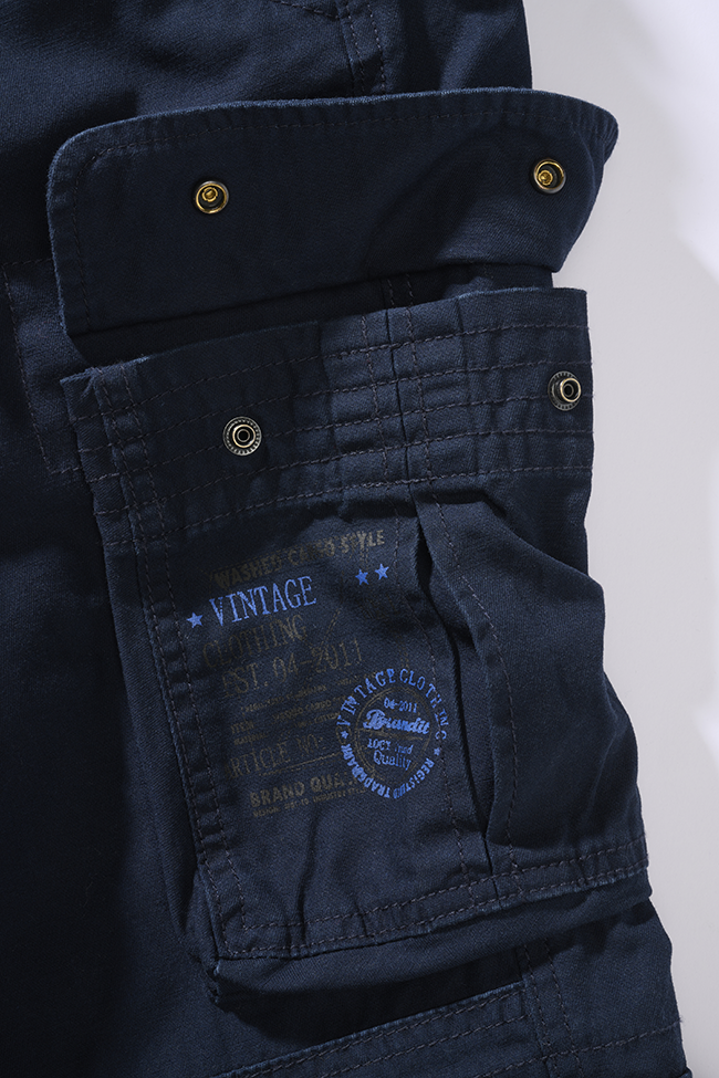 Brandit Pure Slim Fit nohavice, navy