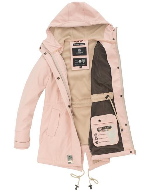 Marikoo ZIMTZICKE winter-softshelljacke mit kapuze, rosa
