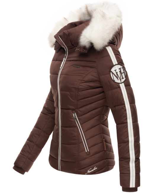 Navahoo KHINGAA´S damen Winterjacke mit Kapuze, schokolade