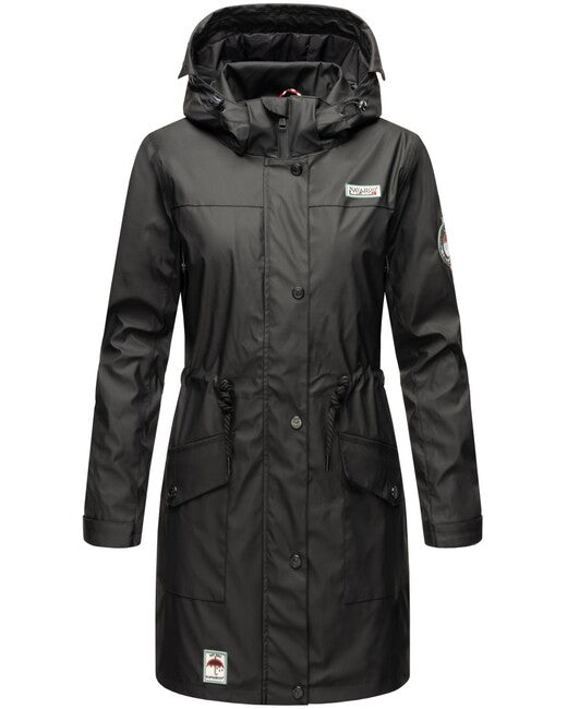 Navahoo Deike damen Winter Regenjacke mit kapuze, schwarz