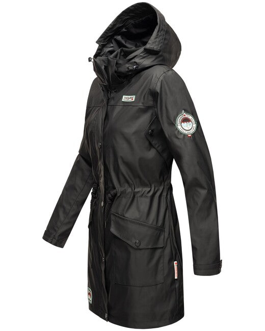 Navahoo Deike damen Winter Regenjacke mit kapuze, schwarz