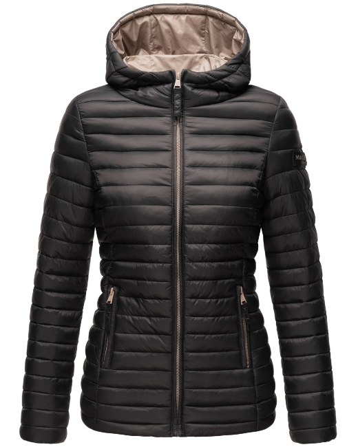 Marikoo ASRAA damen-Übergangsjacke mit Kapuze, schwarz