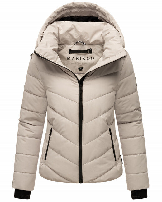 Marikoo SAMUIAA damen-Winterjacke mit Kapuze, light grey