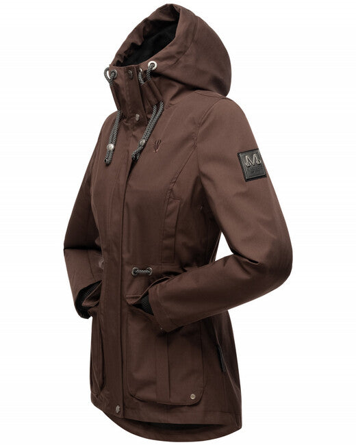 Marikoo Babetaa Princess damen übergangs-kapuzenjacke, dark choco
