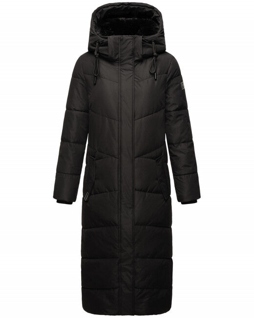 Navahoo HINGUCKER damen Winterjacke mit Kapuze, Schwarz