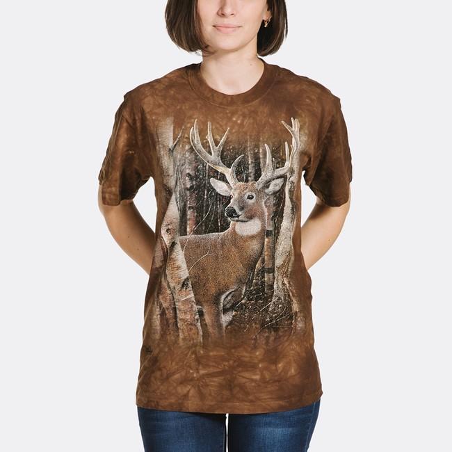 The Mountain tričko 3D jeleň v lese, unisex
