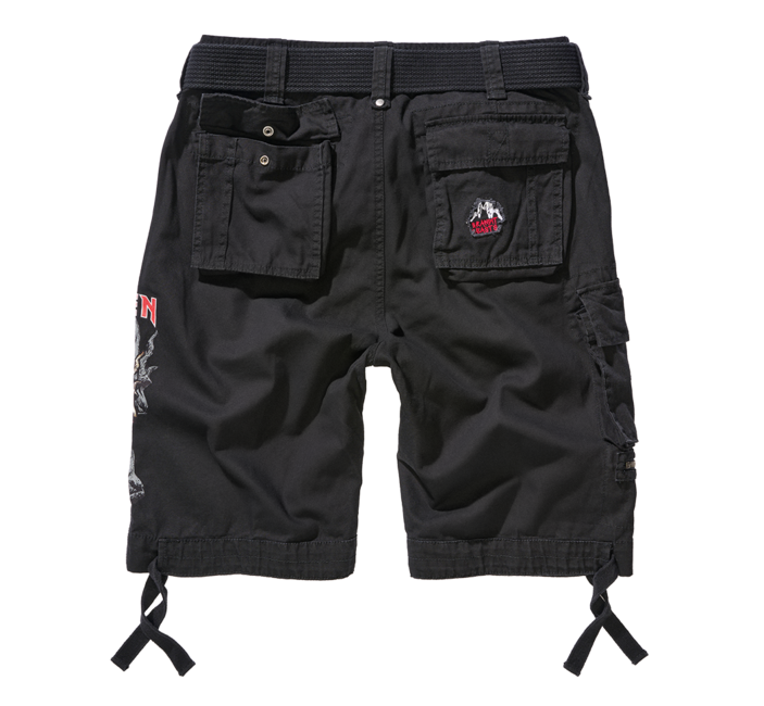 Brandit Iron Maiden Savage Shorts The Number of The Beast Schwarz Edition, schwarz