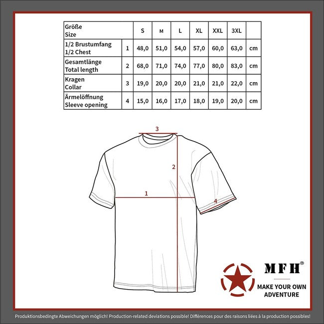 MFH Amerikanisches Streetstyle T-shirt, rot-camo