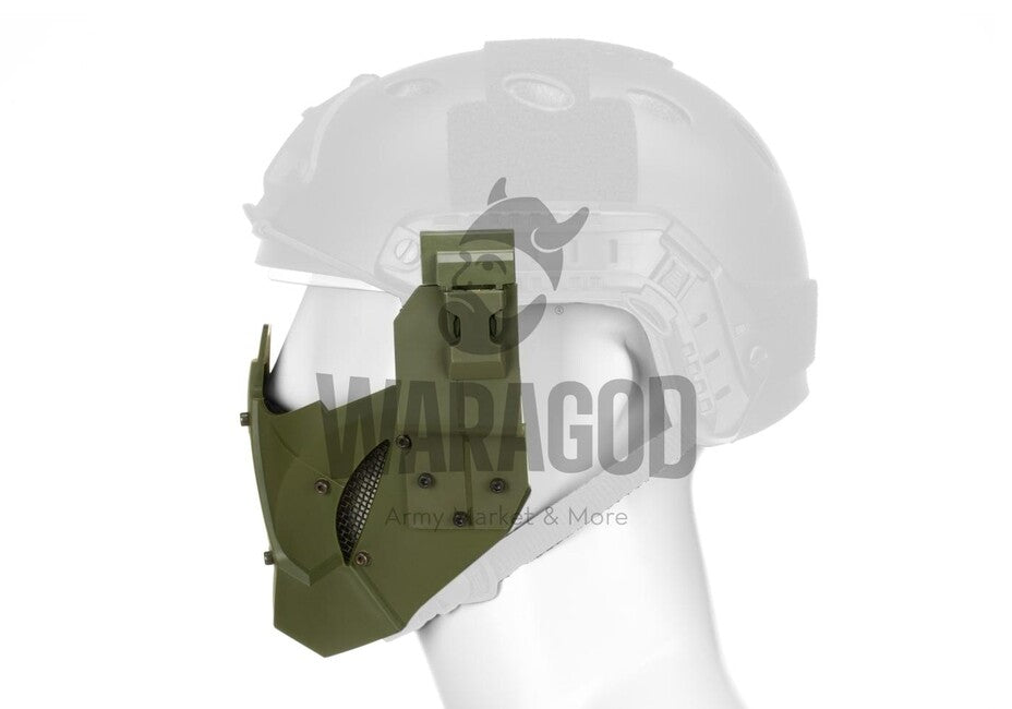 Pirate Arms Warrior Halbmaske für Form, oliv