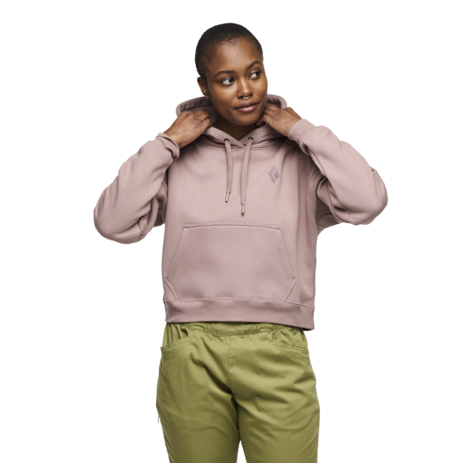 Black Diamond Crop Sweatshirt für damen, blasslila