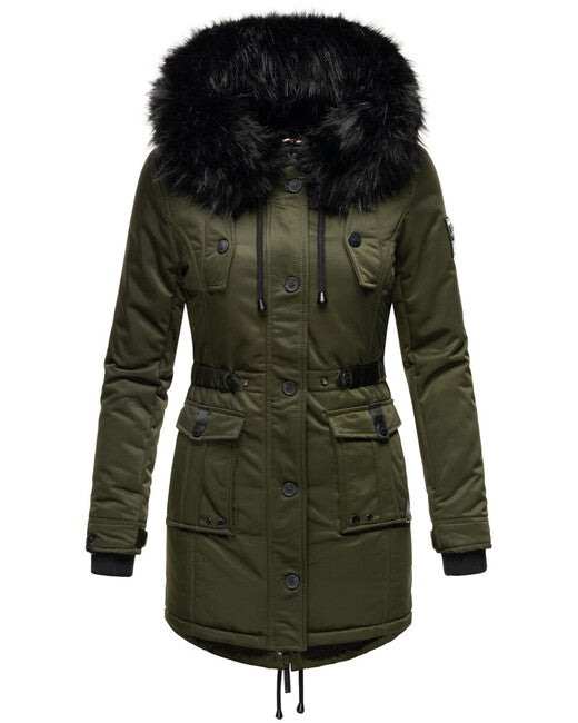 Navahoo Luluna Princess damen Winterjacke mit Kapuze, oliv