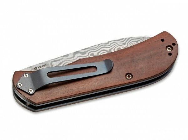 BÖKER Exskelibur II taschenmesser 7 cm, damast, cocobolo holz
